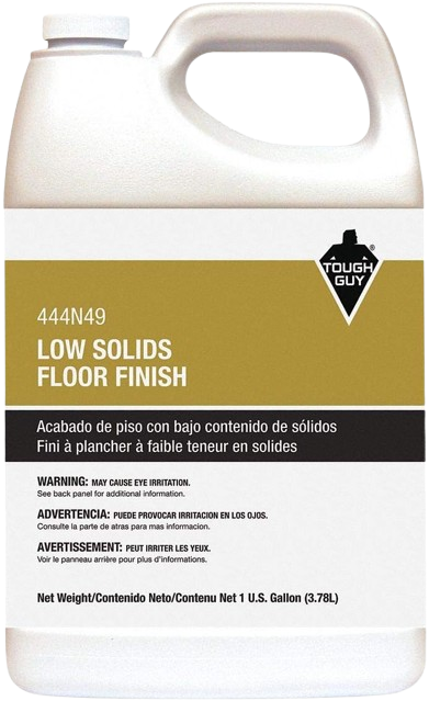 Floor Finish, Size 1 gal., Ready to Use, Maintenance Frequency